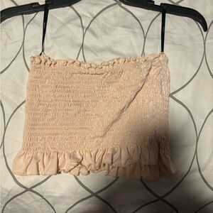 Forever 21 Peach Smocked Tube Top